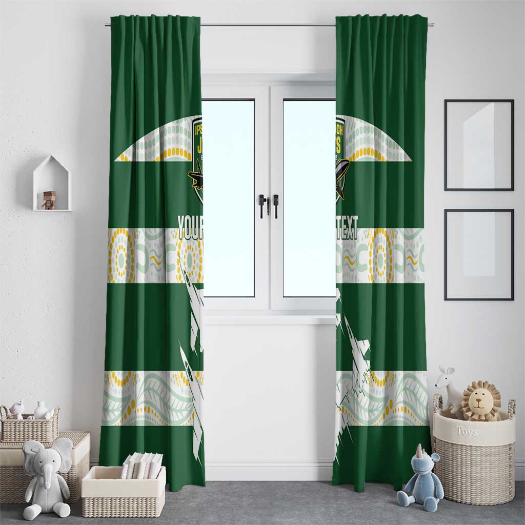 Ipswich Rugby Custom Window Curtain Go Jets Aboriginal Art - Aussie Hoodie