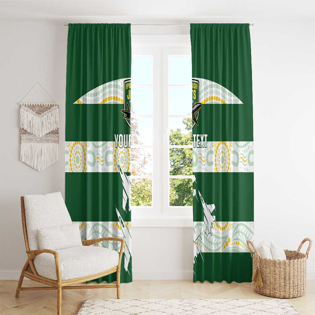 Ipswich Rugby Custom Window Curtain Go Jets Aboriginal Art - Aussie Hoodie