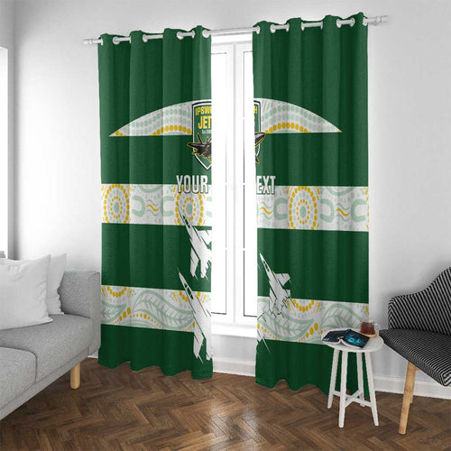Ipswich Rugby Custom Window Curtain Go Jets Aboriginal Art - Aussie Hoodie