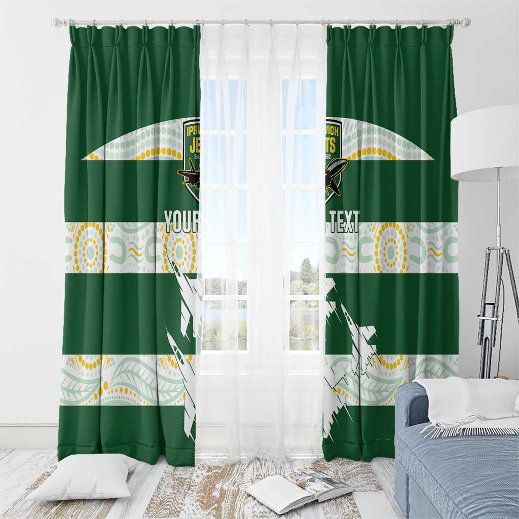 Ipswich Rugby Custom Window Curtain Go Jets Aboriginal Art - Aussie Hoodie