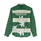 Ipswich Rugby Custom Women Casual Shirt Go Jets Aboriginal Art - Aussie Hoodie