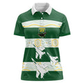 Ipswich Rugby Custom Women Polo Shirt Go Jets Aboriginal Art - Aussie Hoodie