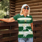 Ipswich Rugby Custom Women Polo Shirt Go Jets Aboriginal Art - Aussie Hoodie
