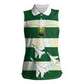Ipswich Rugby Custom Women Sleeveless Polo Shirt Go Jets Aboriginal Art - Aussie Hoodie
