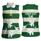 Ipswich Rugby Custom Women Sleeveless Polo Shirt Go Jets Aboriginal Art - Aussie Hoodie
