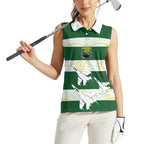 Ipswich Rugby Custom Women Sleeveless Polo Shirt Go Jets Aboriginal Art - Aussie Hoodie