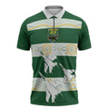 Ipswich Rugby Custom Zipper Polo Shirt Go Jets Aboriginal Art - Aussie Hoodie