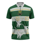 Ipswich Rugby Custom Zipper Polo Shirt Go Jets Aboriginal Art - Aussie Hoodie