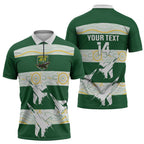 Ipswich Rugby Custom Zipper Polo Shirt Go Jets Aboriginal Art - Aussie Hoodie