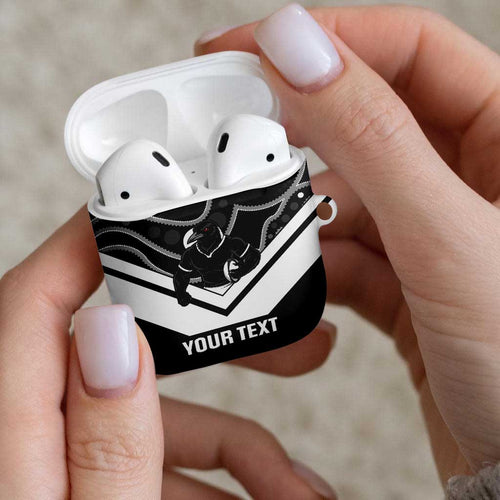 Souths Rugby Custom AirPods Case Go Magpies Mascot Aboriginal Art - Aussie Hoodie