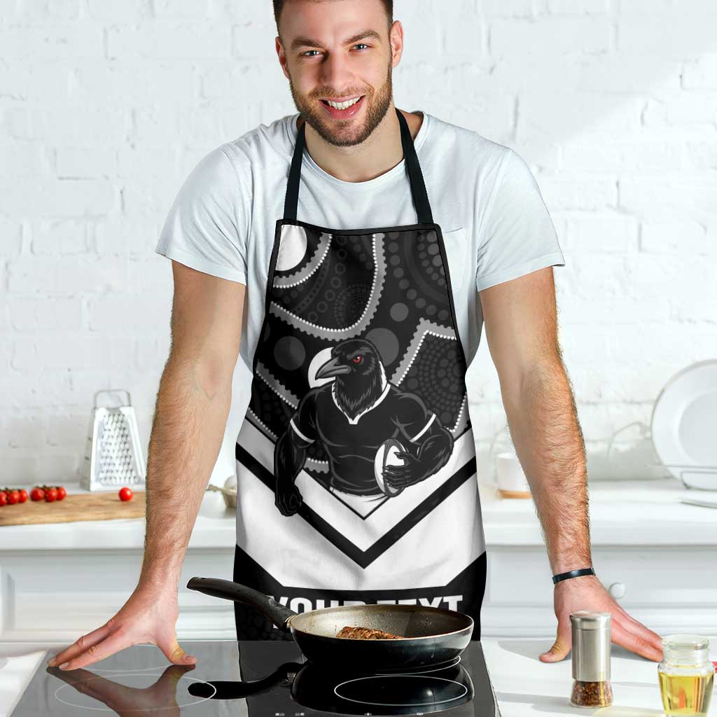 Souths Rugby Custom Apron Go Magpies Mascot Aboriginal Art - Aussie Hoodie