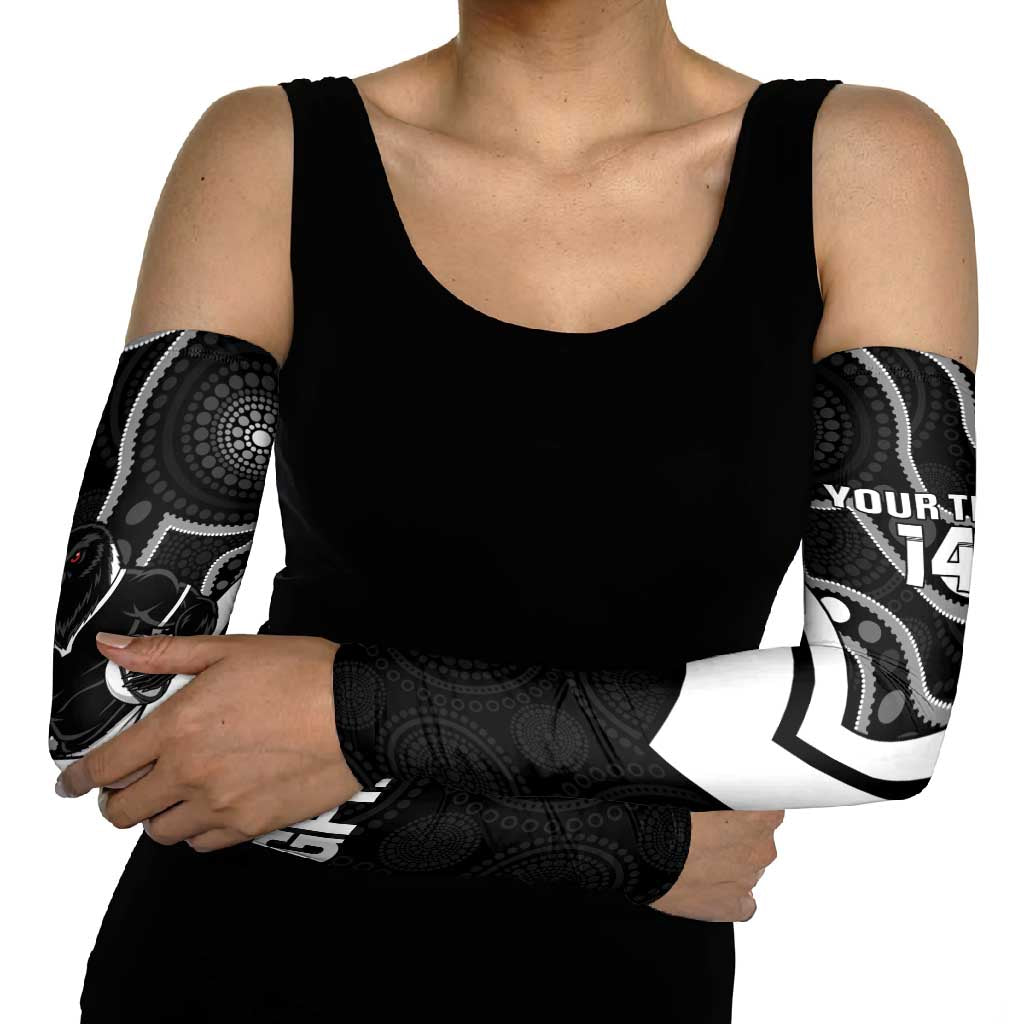 Souths Rugby Custom Arm Sleeves Go Magpies Mascot Aboriginal Art - Aussie Hoodie