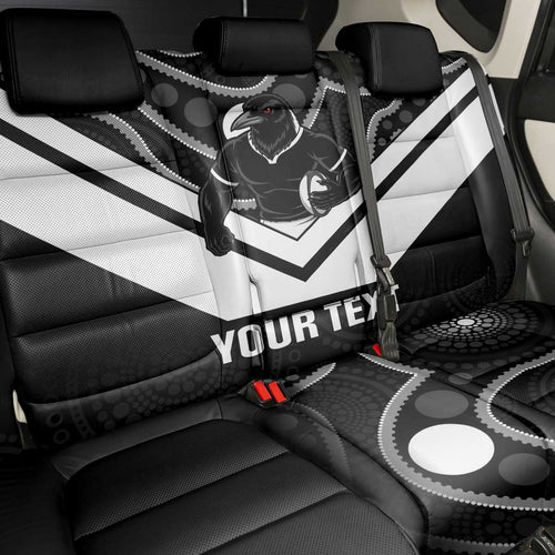 Souths Rugby Custom Back Car Seat Cover Go Magpies Mascot Aboriginal Art - Aussie Hoodie