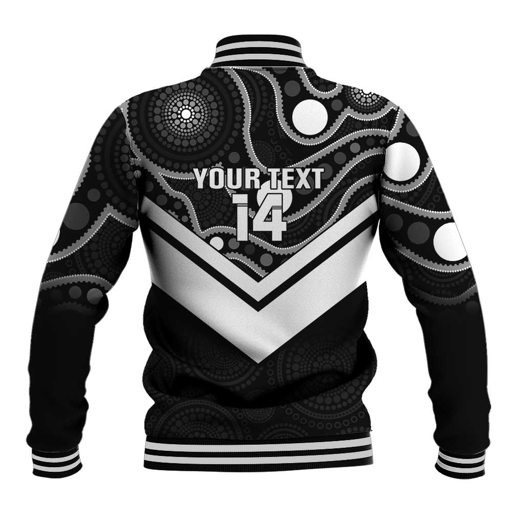 Souths Rugby Custom Baseball Jacket Go Magpies Mascot Aboriginal Art - Aussie Hoodie