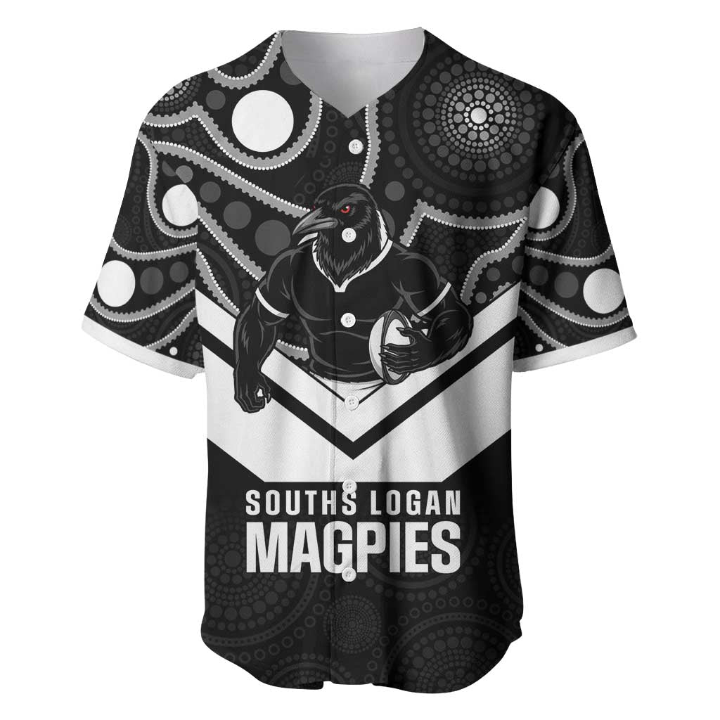 Souths Rugby Custom Baseball Jersey Go Magpies Mascot Aboriginal Art - Aussie Hoodie
