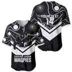 Souths Rugby Custom Baseball Jersey Go Magpies Mascot Aboriginal Art - Aussie Hoodie