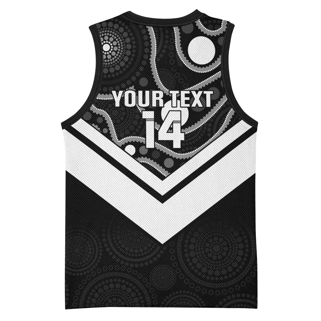 Souths Rugby Custom Basketball Jersey Go Magpies Mascot Aboriginal Art - Aussie Hoodie