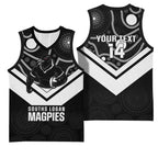 Souths Rugby Custom Basketball Jersey Go Magpies Mascot Aboriginal Art - Aussie Hoodie