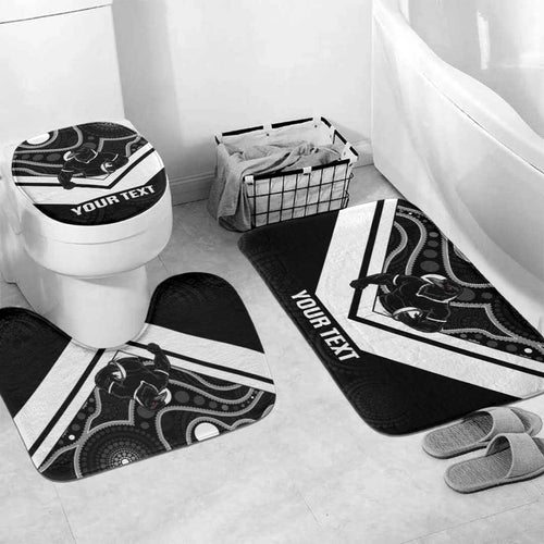 Souths Rugby Custom Bathroom Set Go Magpies Mascot Aboriginal Art - Aussie Hoodie