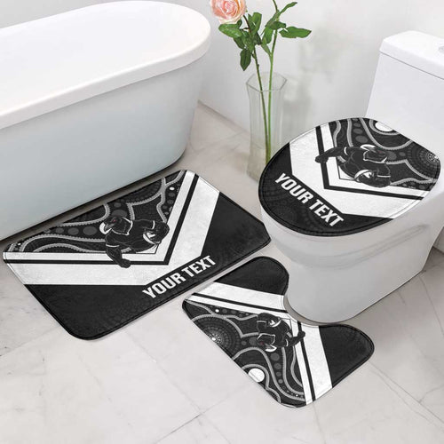 Souths Rugby Custom Bathroom Set Go Magpies Mascot Aboriginal Art - Aussie Hoodie