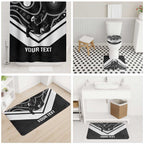 Souths Rugby Custom Bathroom Set Go Magpies Mascot Aboriginal Art - Aussie Hoodie