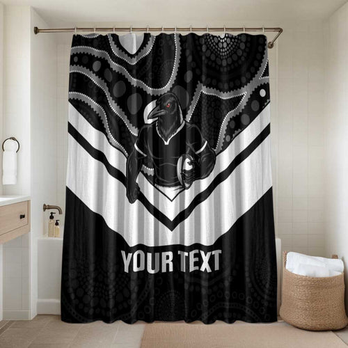 Souths Rugby Custom Bathroom Set Go Magpies Mascot Aboriginal Art - Aussie Hoodie