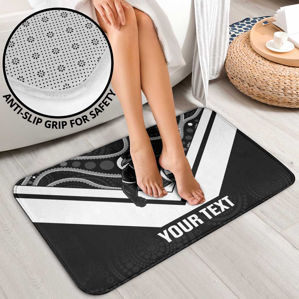 Souths Rugby Custom Bathroom Set Go Magpies Mascot Aboriginal Art - Aussie Hoodie