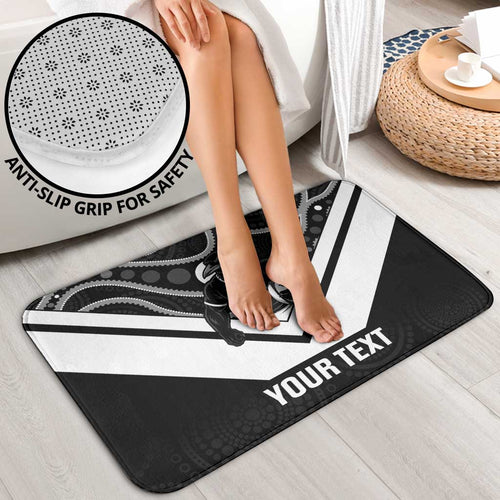 Souths Rugby Custom Bathroom Set Go Magpies Mascot Aboriginal Art - Aussie Hoodie