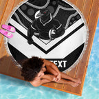 Souths Rugby Custom Beach Blanket Go Magpies Mascot Aboriginal Art - Aussie Hoodie