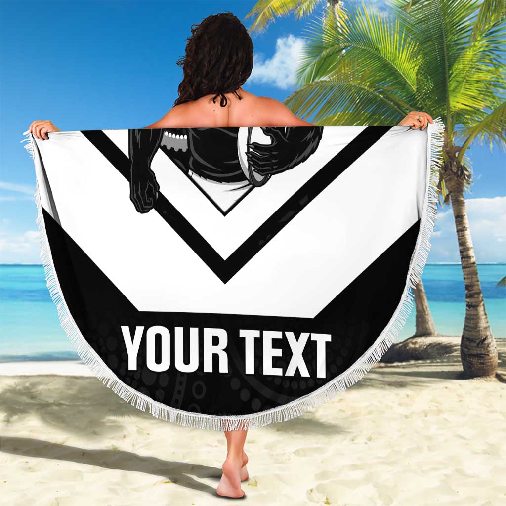 Souths Rugby Custom Beach Blanket Go Magpies Mascot Aboriginal Art - Aussie Hoodie