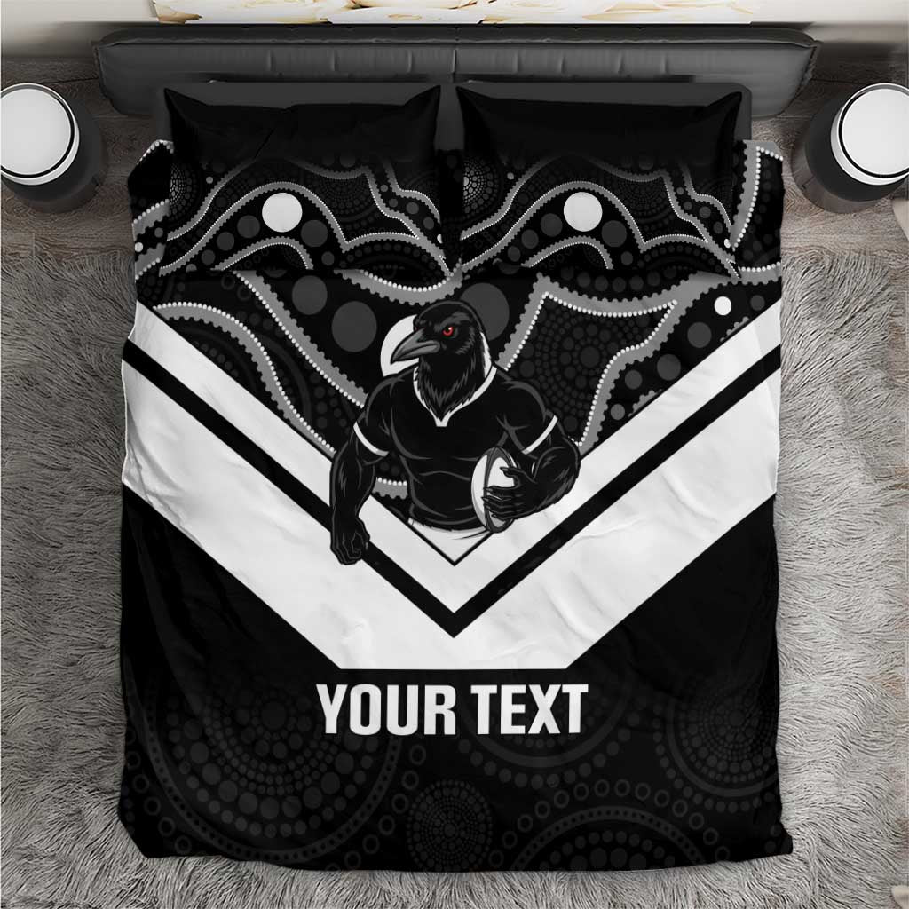 Souths Rugby Custom Bedding Set Go Magpies Mascot Aboriginal Art - Aussie Hoodie