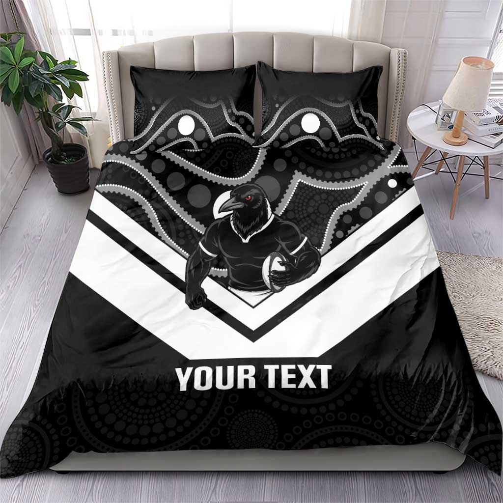 Souths Rugby Custom Bedding Set Go Magpies Mascot Aboriginal Art - Aussie Hoodie
