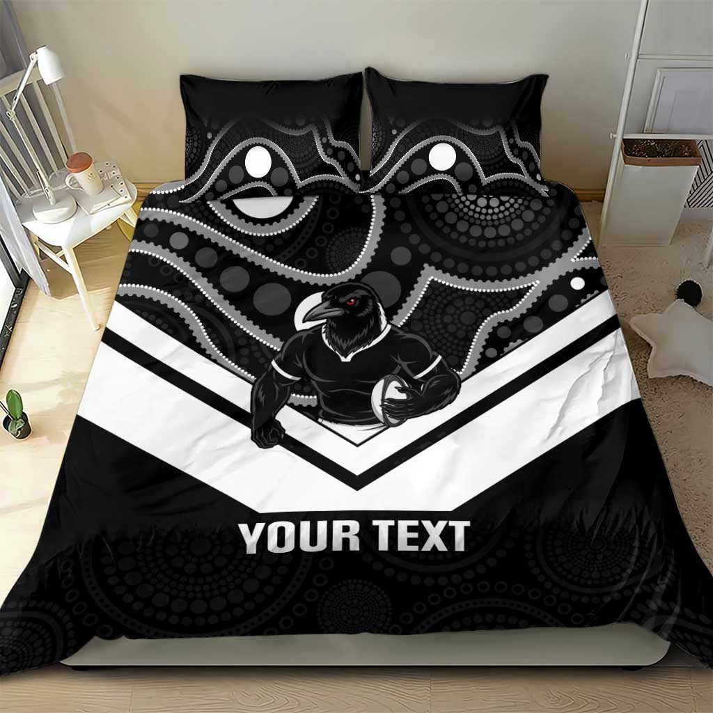 Souths Rugby Custom Bedding Set Go Magpies Mascot Aboriginal Art - Aussie Hoodie