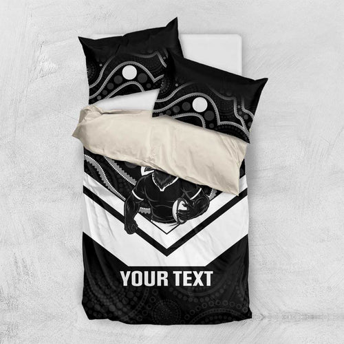 Souths Rugby Custom Bedding Set Go Magpies Mascot Aboriginal Art - Aussie Hoodie