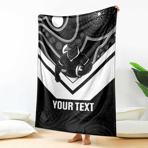 Souths Rugby Custom Blanket Go Magpies Mascot Aboriginal Art - Aussie Hoodie