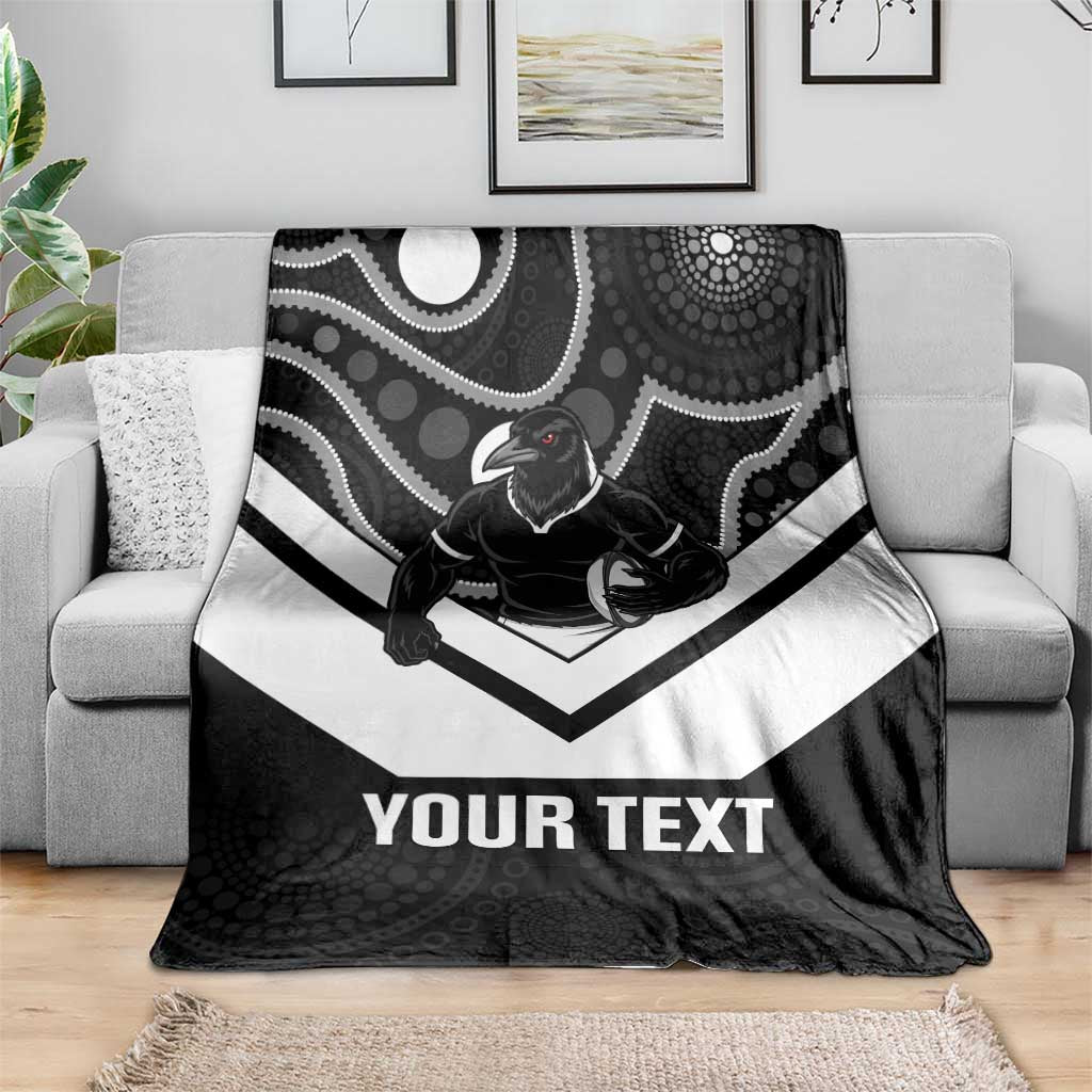 Souths Rugby Custom Blanket Go Magpies Mascot Aboriginal Art - Aussie Hoodie