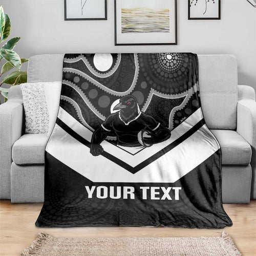 Souths Rugby Custom Blanket Go Magpies Mascot Aboriginal Art - Aussie Hoodie