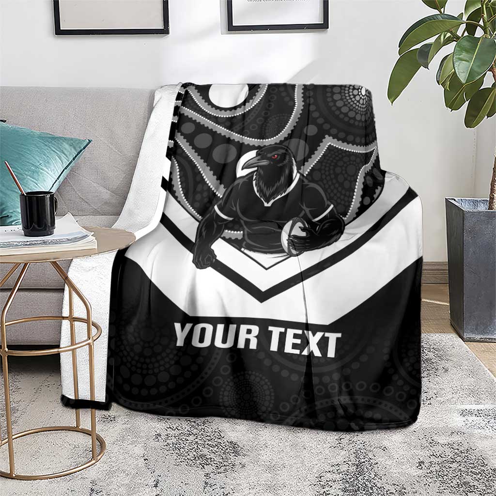 Souths Rugby Custom Blanket Go Magpies Mascot Aboriginal Art - Aussie Hoodie