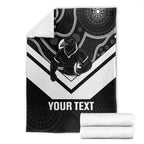 Souths Rugby Custom Blanket Go Magpies Mascot Aboriginal Art - Aussie Hoodie
