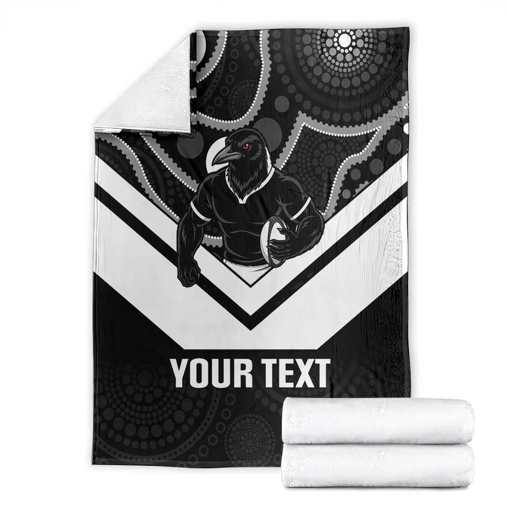 Souths Rugby Custom Blanket Go Magpies Mascot Aboriginal Art - Aussie Hoodie