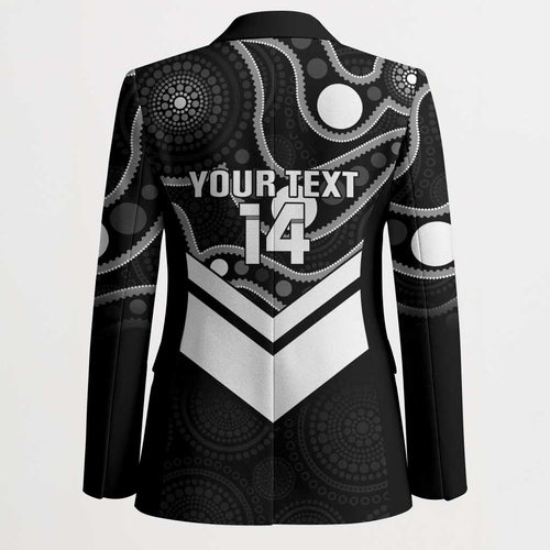 Souths Rugby Custom Blazer Go Magpies Mascot Aboriginal Art - Aussie Hoodie