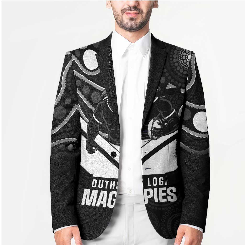 Souths Rugby Custom Blazer Go Magpies Mascot Aboriginal Art - Aussie Hoodie