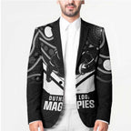 Souths Rugby Custom Blazer Go Magpies Mascot Aboriginal Art - Aussie Hoodie