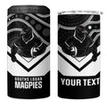 Souths Rugby Custom 4 in 1 Can Cooler Tumbler Go Magpies Mascot Aboriginal Art - Aussie Hoodie