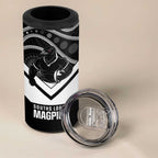 Souths Rugby Custom 4 in 1 Can Cooler Tumbler Go Magpies Mascot Aboriginal Art - Aussie Hoodie