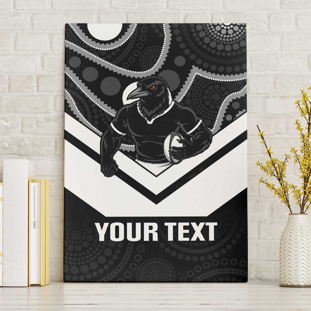 Souths Rugby Custom Canvas Wall Art Go Magpies Mascot Aboriginal Art - Aussie Hoodie