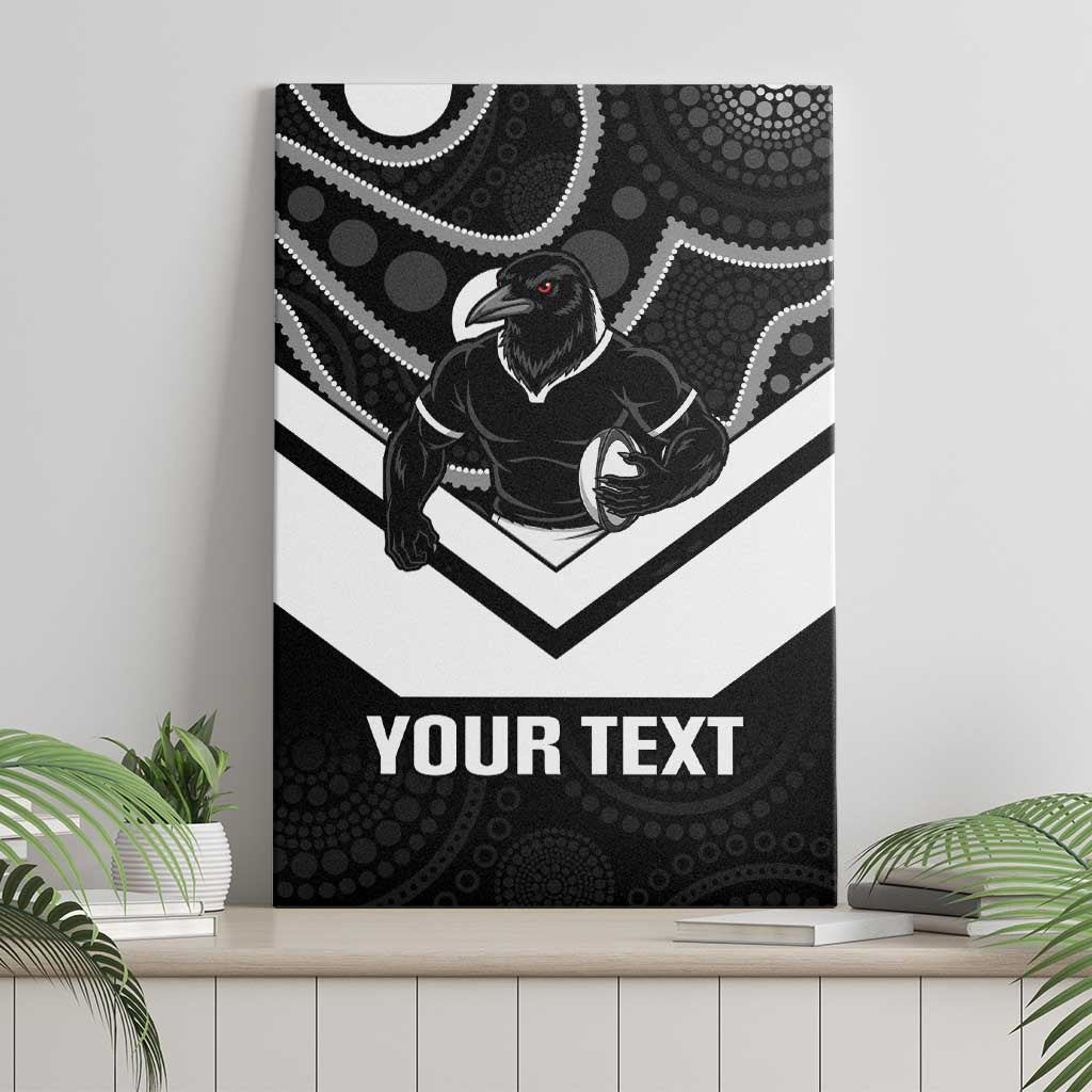 Souths Rugby Custom Canvas Wall Art Go Magpies Mascot Aboriginal Art - Aussie Hoodie