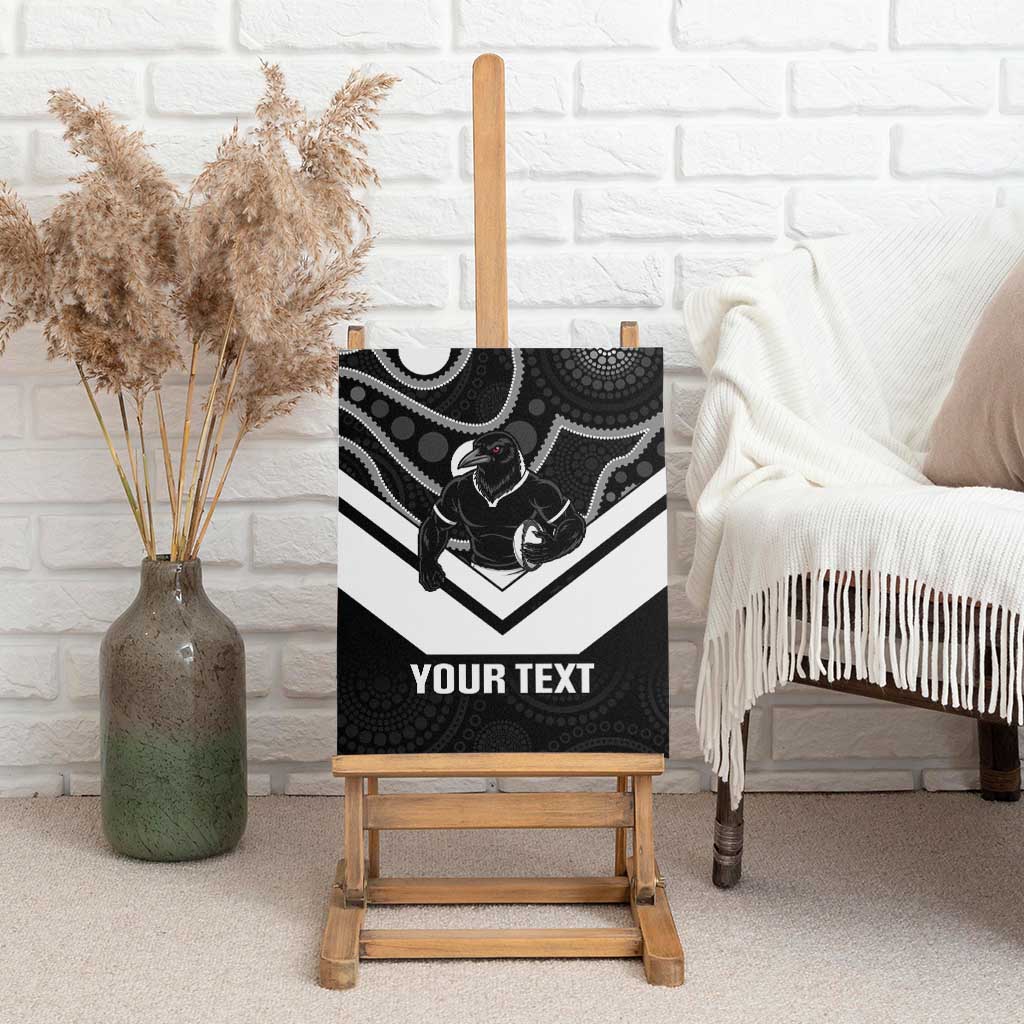Souths Rugby Custom Canvas Wall Art Go Magpies Mascot Aboriginal Art - Aussie Hoodie