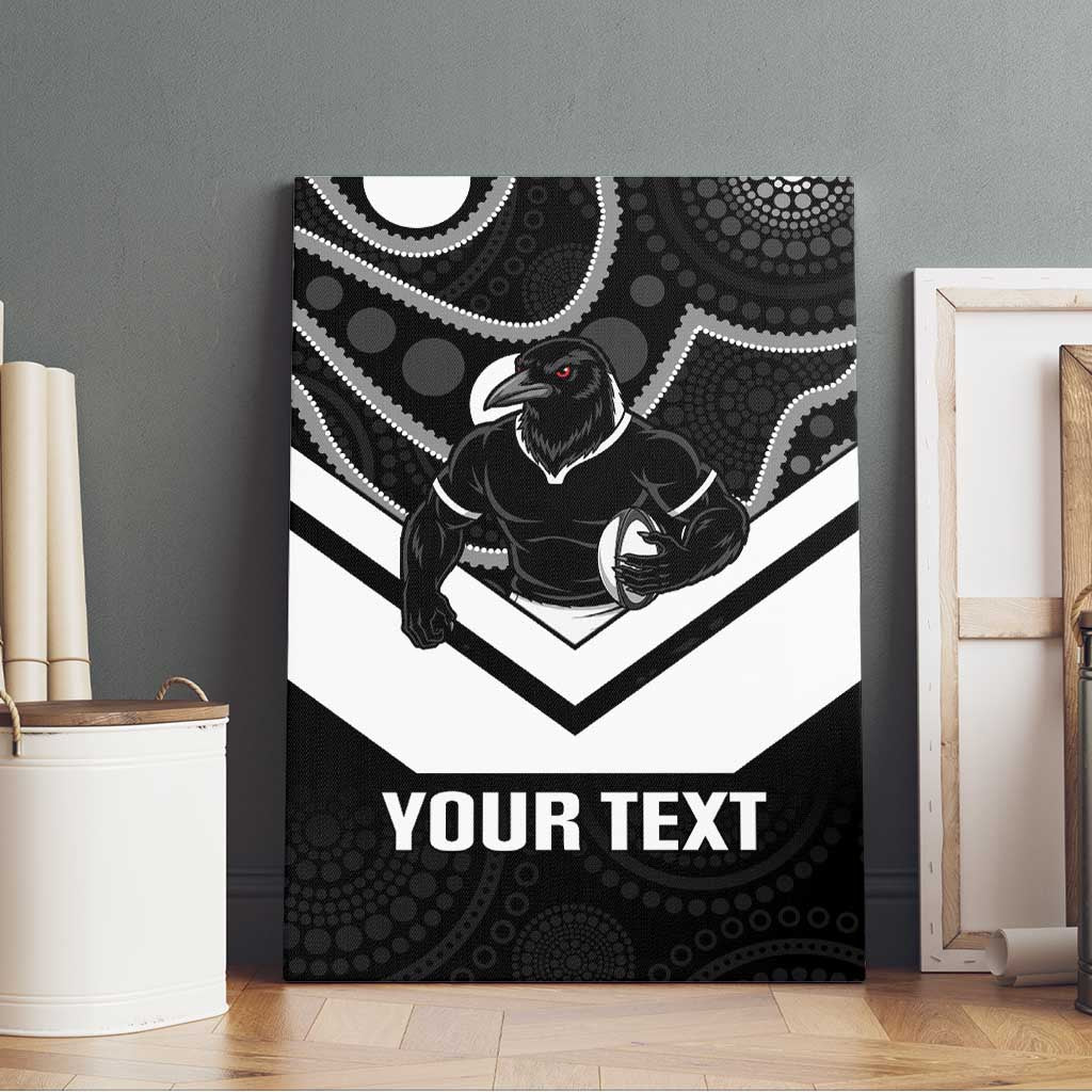 Souths Rugby Custom Canvas Wall Art Go Magpies Mascot Aboriginal Art - Aussie Hoodie