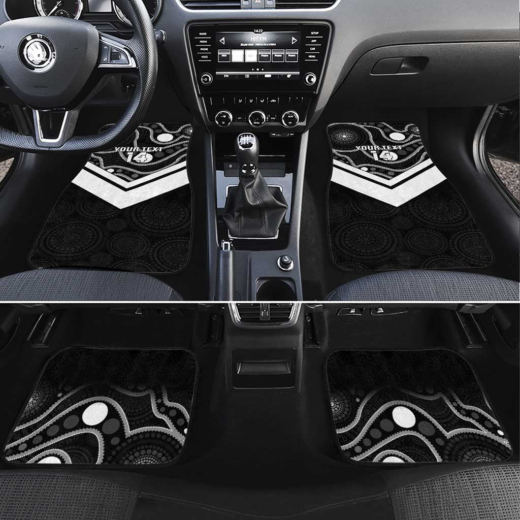 Souths Rugby Custom Car Mats Go Magpies Mascot Aboriginal Art - Aussie Hoodie